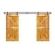 preview thumbnail 2 of 39, CALHOME Stained K Double DIY Barn Door W/ Hardware Kit