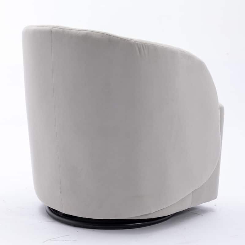 21.06"Seat Width Soft Velvet Fabric Swivel Chair For Living Room