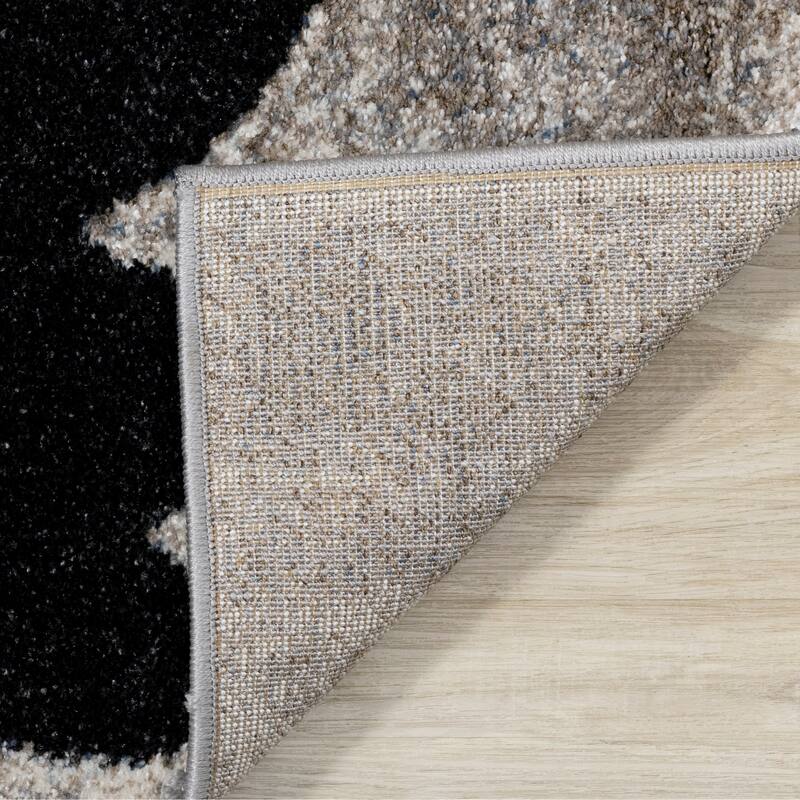 Brookfield Collection - Blue/Cream/Black Floral Rug