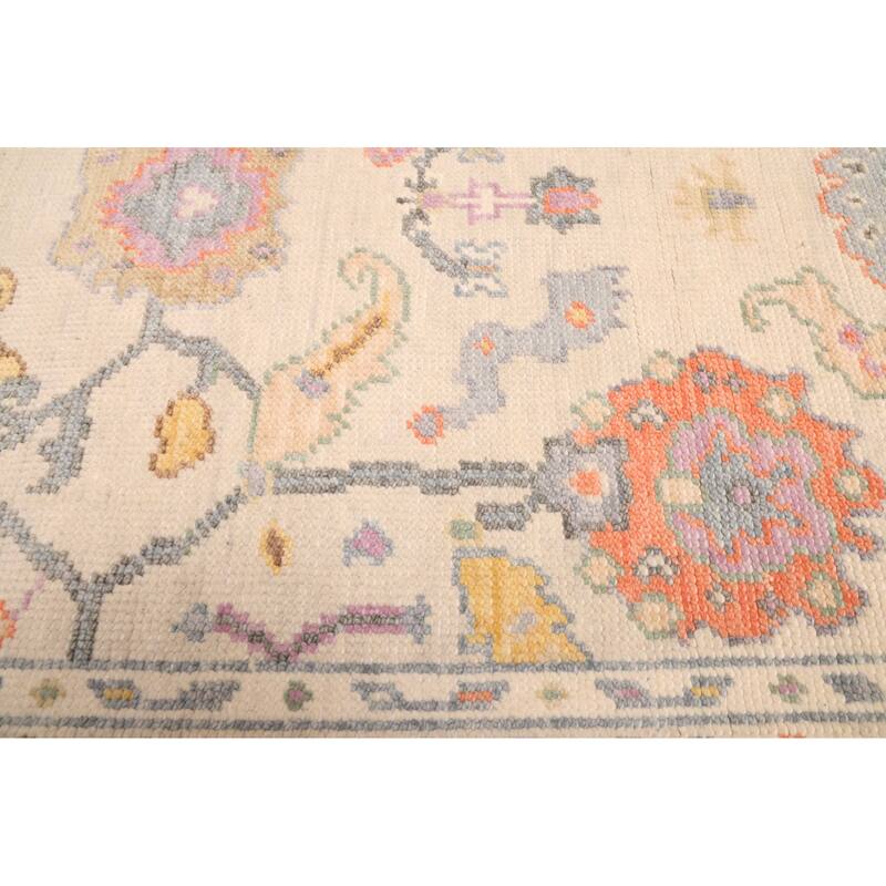 ECARPETGALLERY Hand-knotted Modern Oushak Light Khaki Wool Rug - 3'8 x 5'7