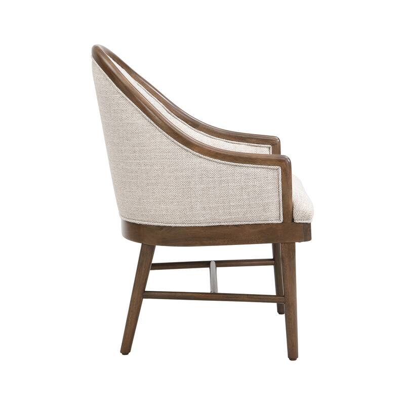 Christopher Knight Home - Farmhouse Dining Set with Modern Walnut-Finished Wooden Oval Dining Table and Upholstered Chairs