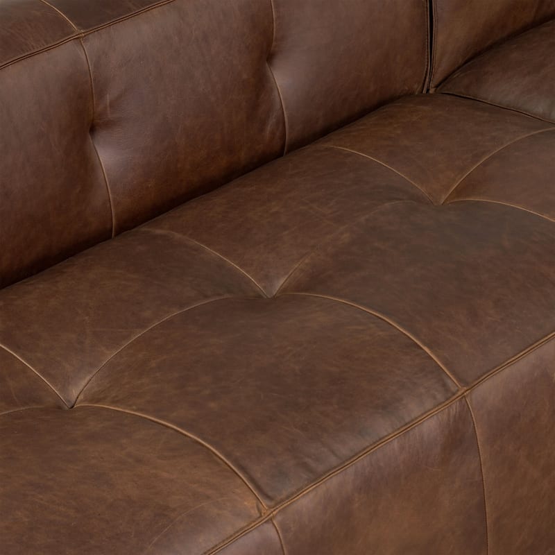 Poly & Bark Capa Genuine Leather Reversible Corner Sectional Sofa