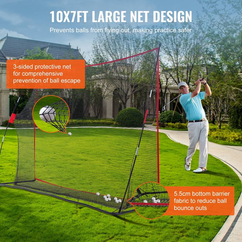Golf Practice Hitting Net, Huge Personal Driving Range for Indoor or Outdoor Use, Portable Home Golf Aid Net