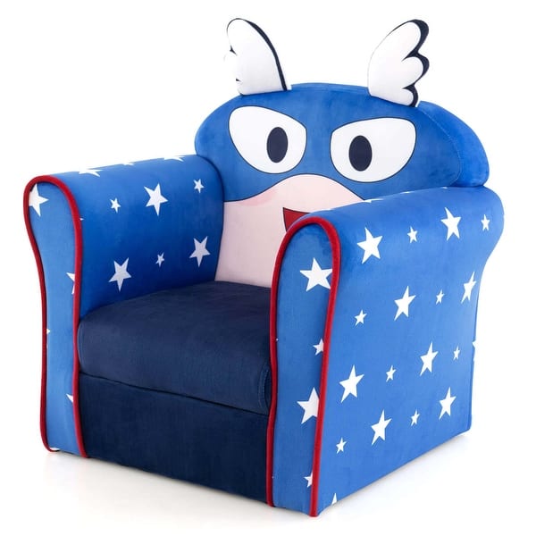 slide 2 of 6, Kid's Sofa Chair Toddler Upholstered Armchair Children Couch Navy Navy