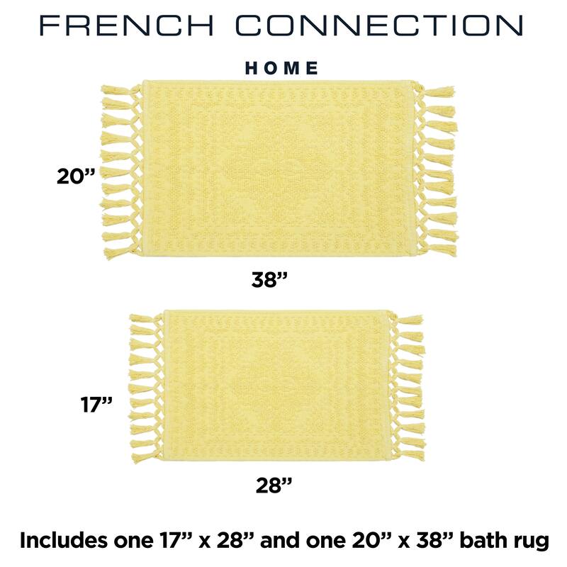 French Connection Nellore Fringe Cotton Bath Rug