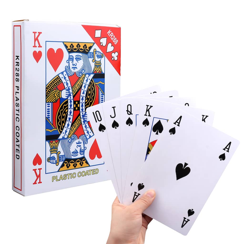 GSE Jumbo Playing Cards, Giant Playing Card Deck, Oversize Large Huge Playing Cards for All Ages