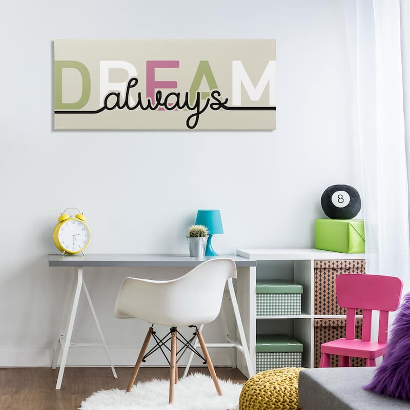 Stupell Muted Dream Always Canvas Wall Art Design By Kim Allen