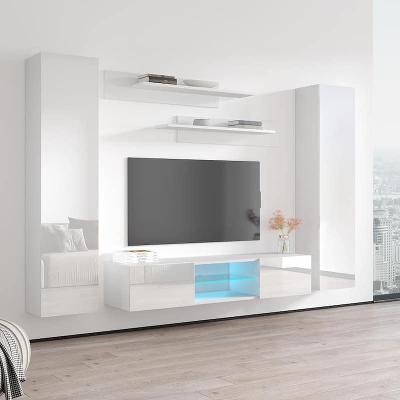 Fly AB1 33TV Wall Mounted Floating Modern Entertainment Center