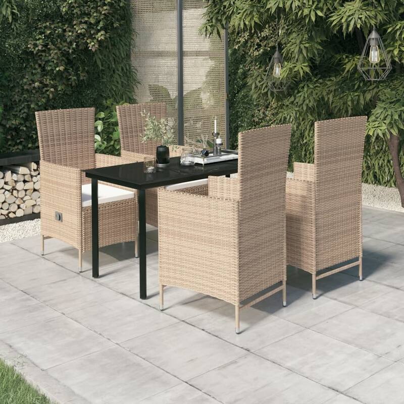 vidaXL Patio Dining Set 3/5/7 Piece Multi Colors 31.5"/55.1" Table Length