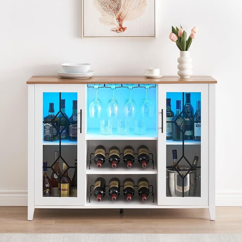 GAOMON Wine Bar Cabinet - White