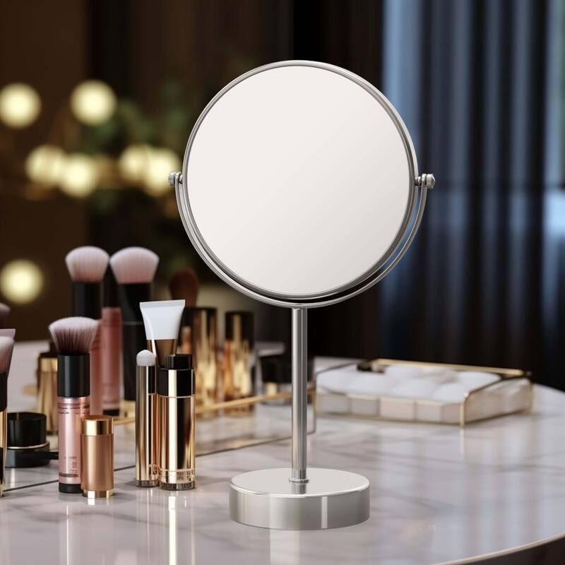 Circular Free Standing Magnifying Make Up Mirror