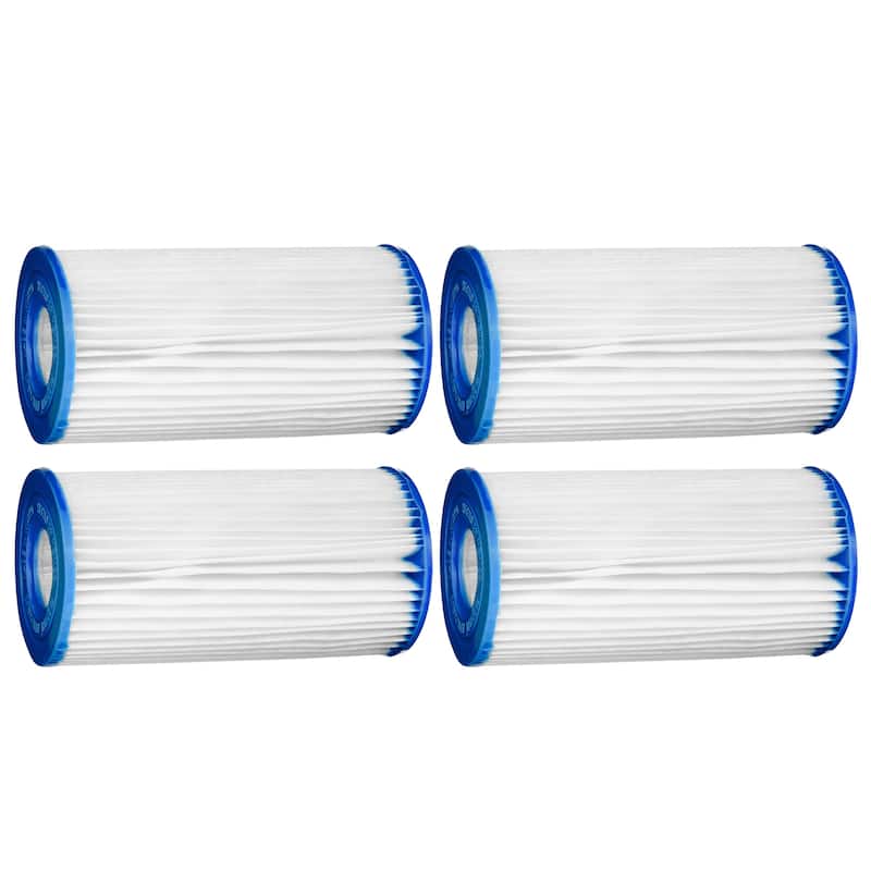 Blue Wave Type C 4.13-in x 8-in Replacement Pool Filter Cartridge - 4 Pack