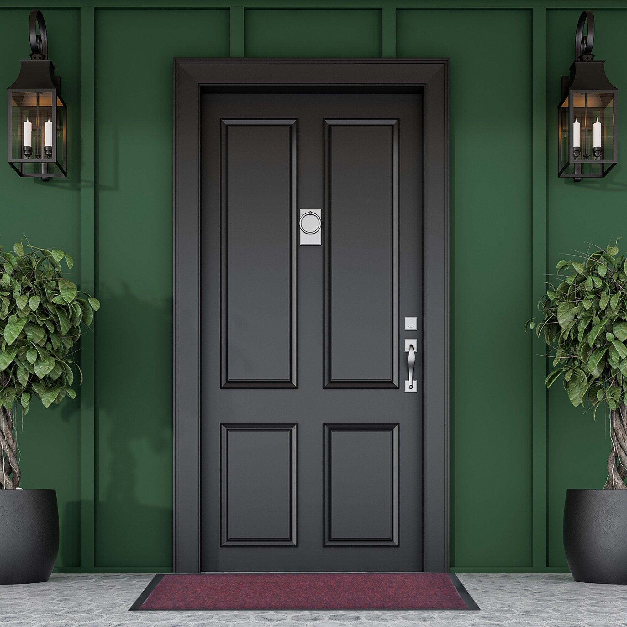 Lisa Heavy-Duty Non-Slip Rubber Door Mat for High Traffic Areas