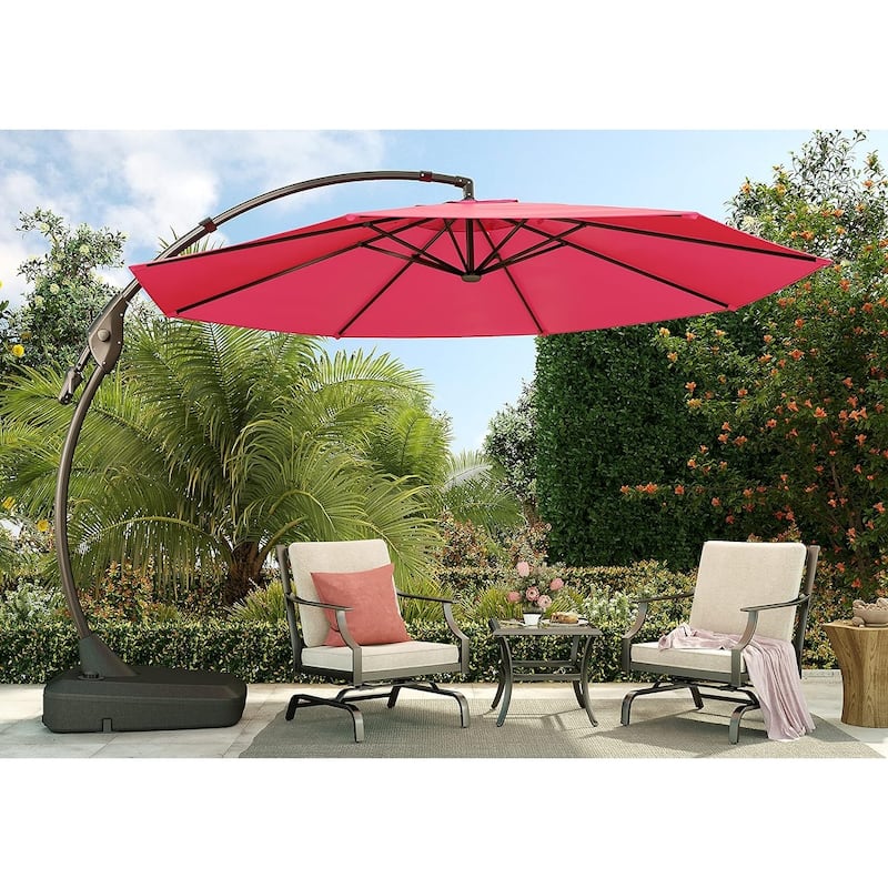 Outdoor Backyard Round Aluminum Cantilever Umbrella