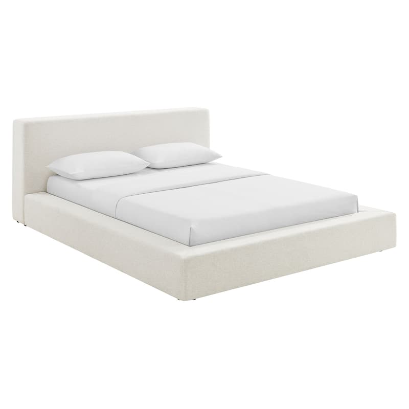 Luma Chenille Upholstered Platform Bed Frame