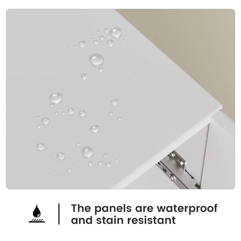 Shaker Style Wall Storage Cabinet with 2 Doors and Shelf Set of 2