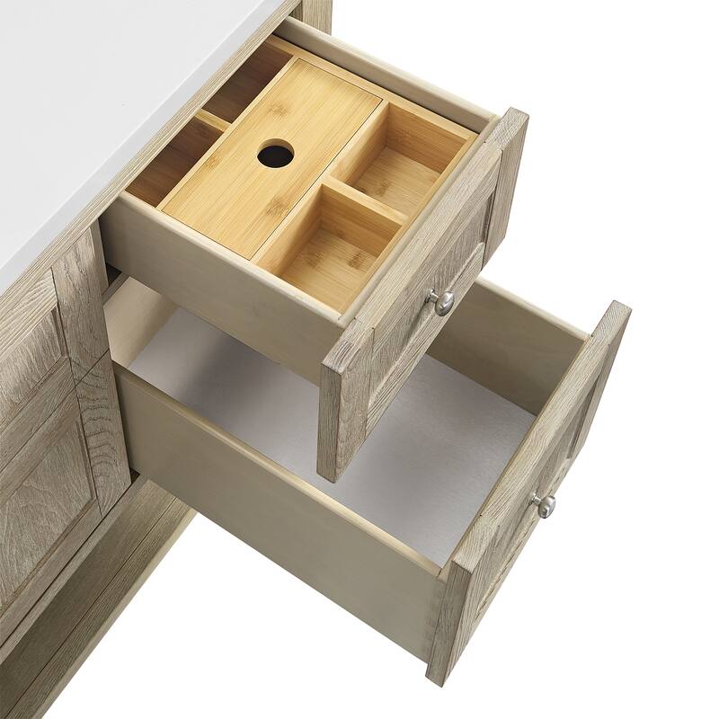 James Martin Vanities Breckenridge 48" Single Vanity, Whitewashed Oak