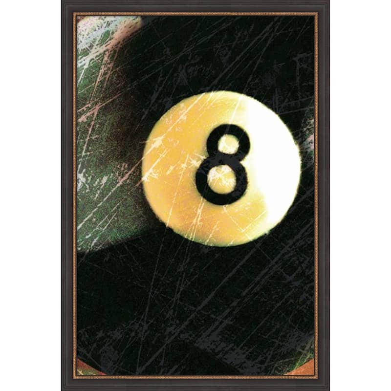 Amanti Art Framed Fabric Pinboard Behind The 8 Ball by Tandi Venter Printed Bulletin Board - Board Size 24 x 36
