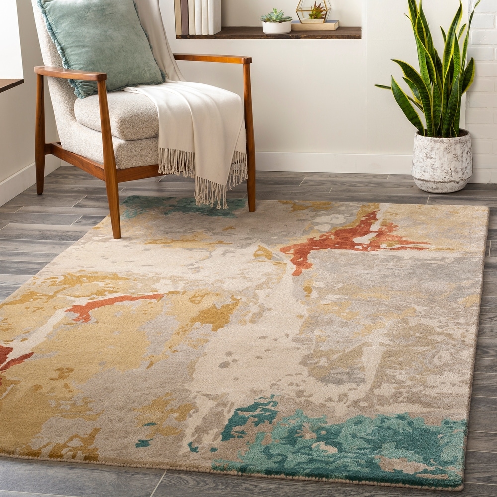 Ivory Wool Patchwork Area Rugs Bed Bath Beyond