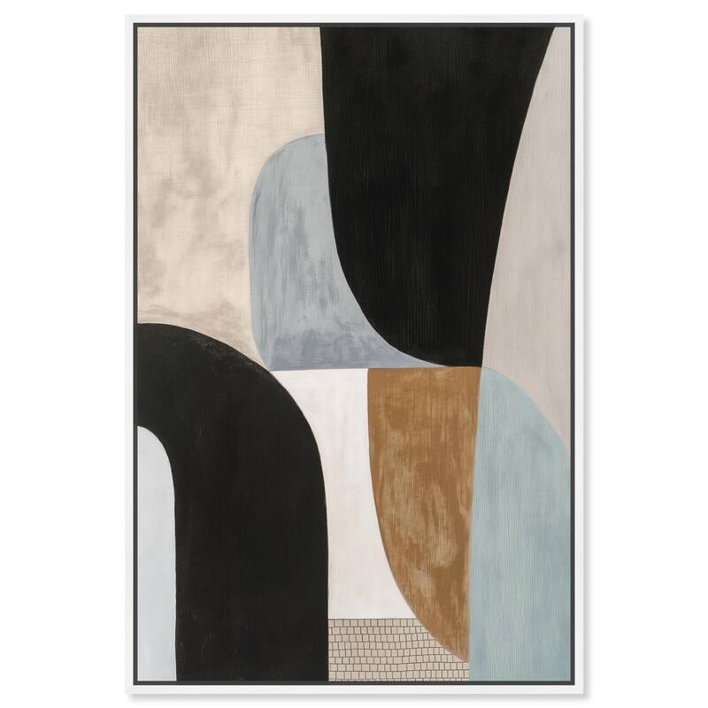 Interlocking Segments I Canvas by Art Remedy - 20" x 30" - White
