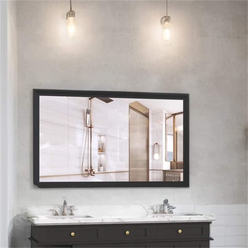 60" x 36" Oversized Rectangle Bathroom Wall Mirror with Aluminum Frame