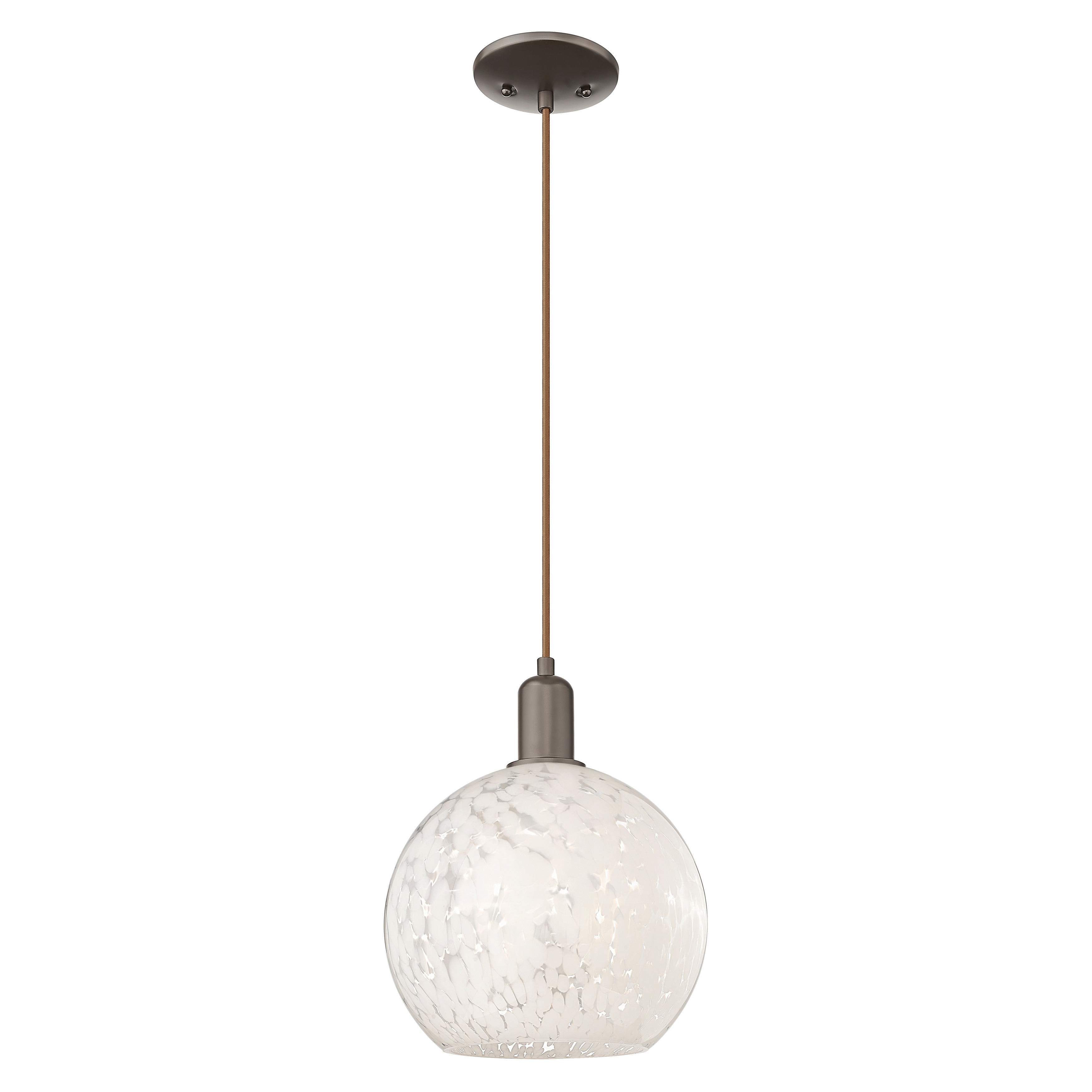 Innovations Lighting Endless Possibilities Arcadia - White Mouchette - 1 Light 10" Cord Hung Mini Pendant