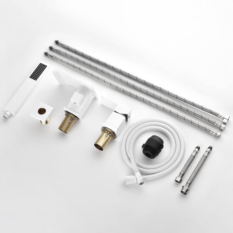 Solid Brass Waterfall Roman Tub Faucet with Hand Shower