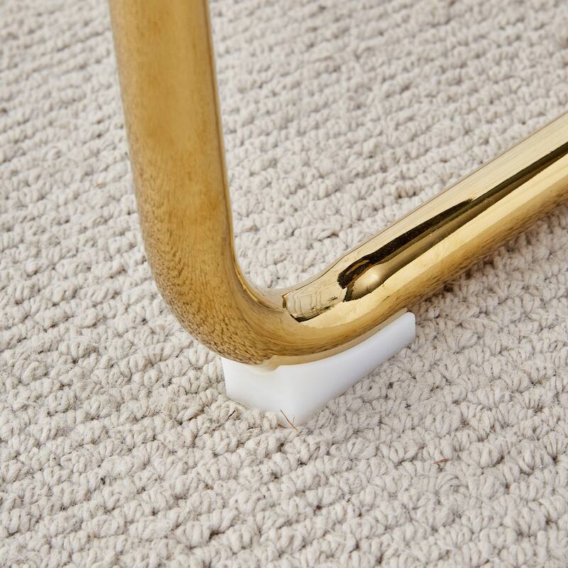 Faux Leather Dining Room Chairs with Upholstered Seat, Modern Kicthen Chairs Armless Accent Chairs with Metal Legs, Set of 4