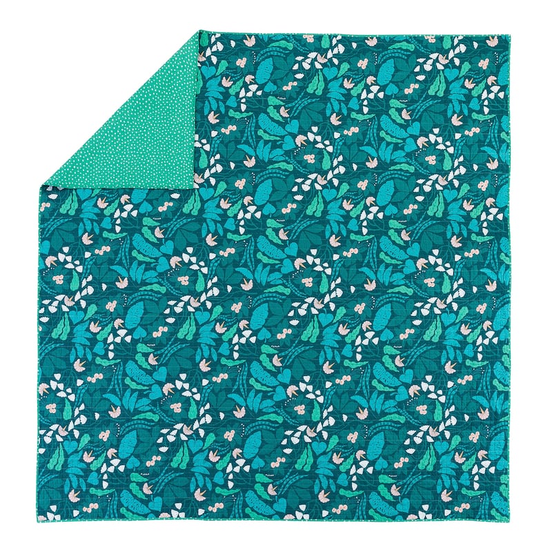 Makers Collective 3 Piece Jungle Floral Quilt Set