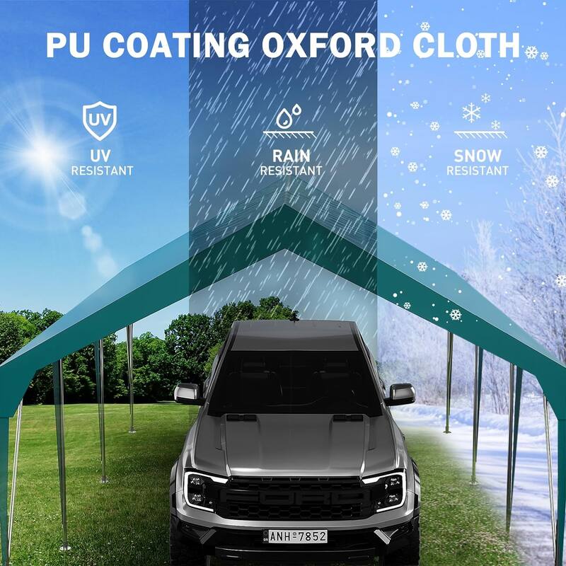 Heavy Duty Car Canopy, Outdoor Waterproof, Portable Garage UV Resistant