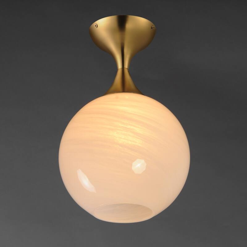 Maxim 21229MR Neve 9" Wide Semi-Flush Globe Ceiling Fixture