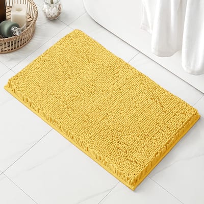23"x15" - Large Lemon Soft Cozy Plush Chenille Bath Mat Bathroom Rug