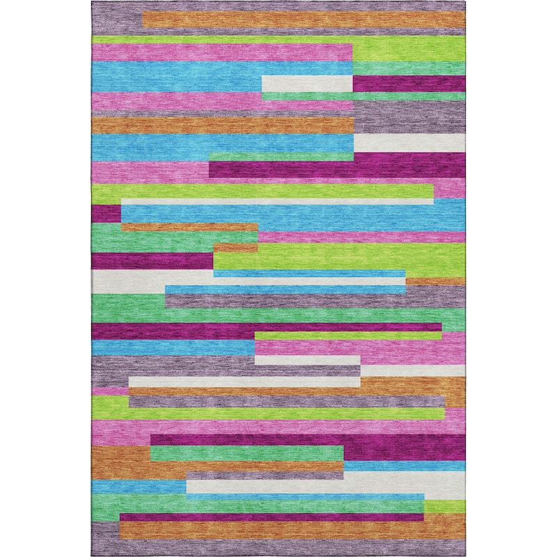 Premium Washable Super Soft Mosaic Stripe Mayfield Rug