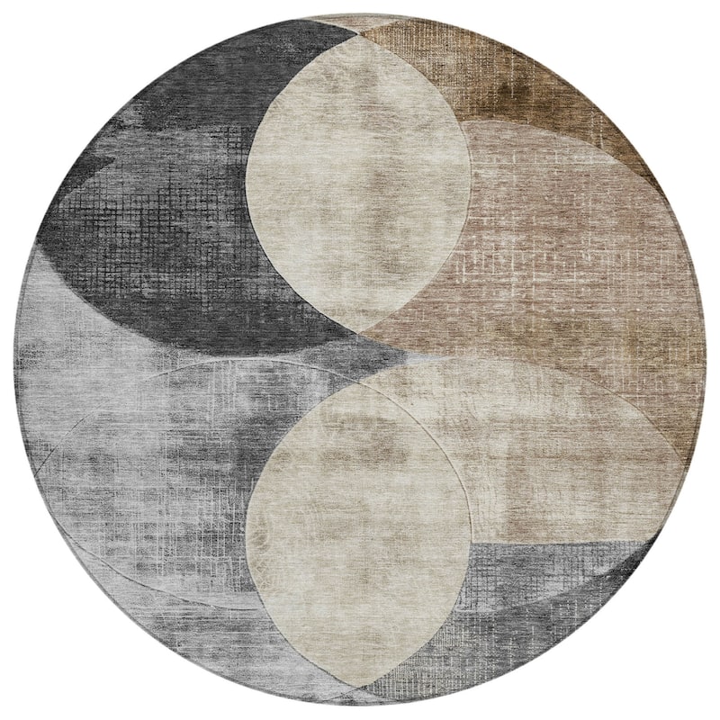 HomeRoots Geometric Transitional Rectangle Outdoor Rug