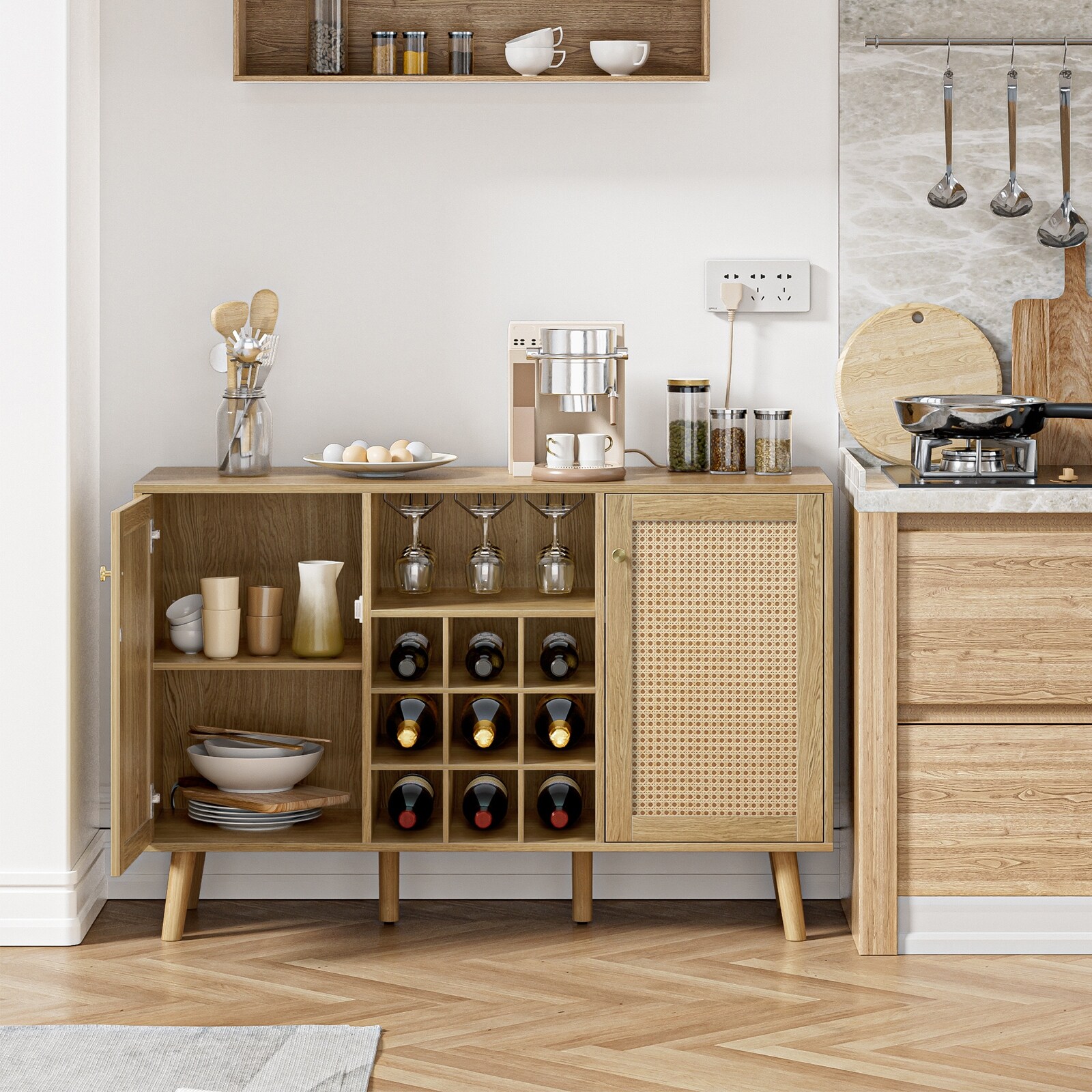 Rattan wine cabinet deals