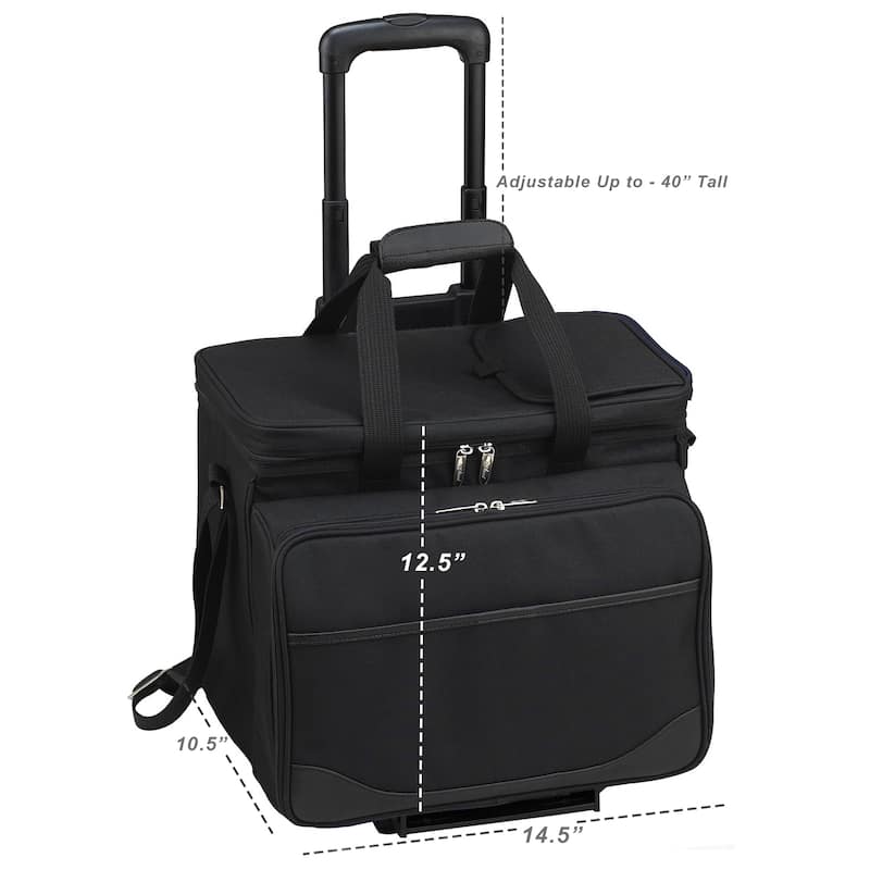 NCAA Army Black Knights Insulated Equipped Picnic Cooler for Four on Wheels