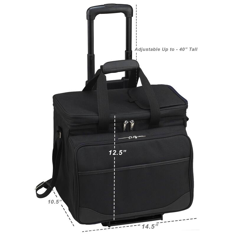 Picnic at Ascot Equipped Cooler Bag for 4 on Wheels