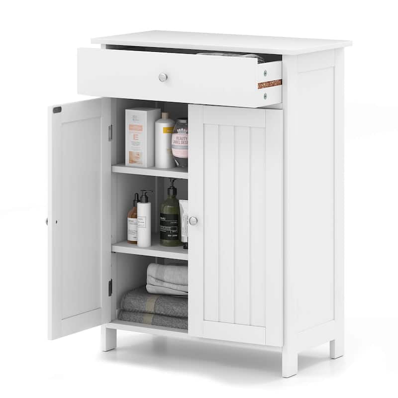 Costway Bathroom Floor Cabinet Freestanding Storage Organizer with 2 - See Details