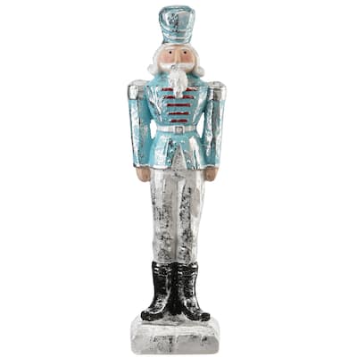 National Tree Company 17 in. Silver and Blue Nutcracker - 17 in