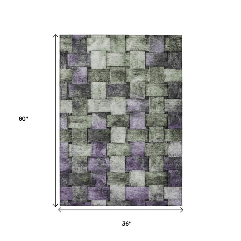 HomeRoots Striped Transitional Rectangle Outdoor Rug