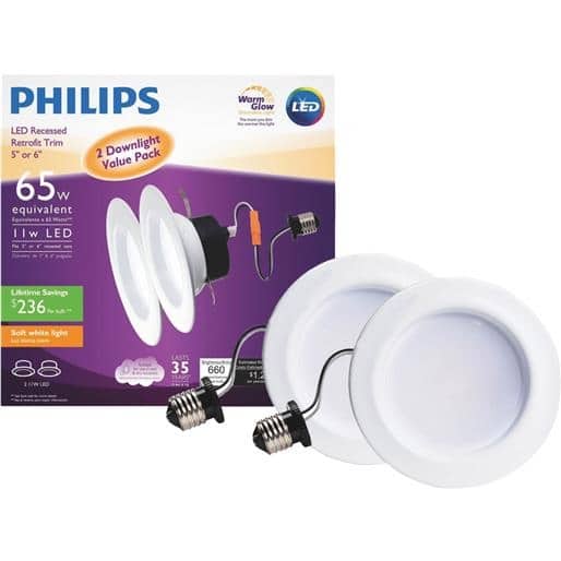 Philips Lighting Co 2Pk Led Dl 65W Wg Bulb 802389 Unit: EACH - Bed Bath ...