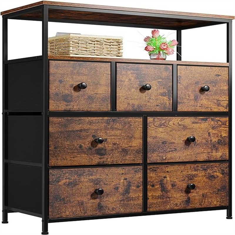 Dresser for Bedroom with - Rustic Brown