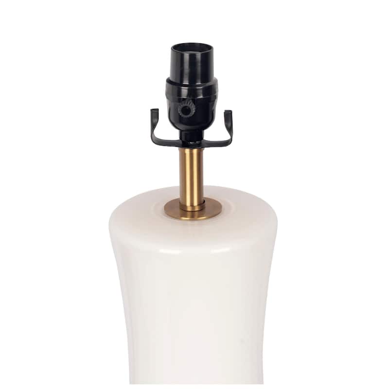 Glass Lamp Golden Base Off White Glass Table Lamp