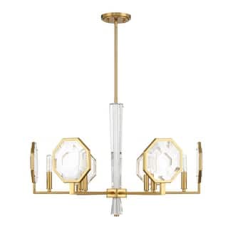 Leighton 6-Light Chandelier in Warm Brass
