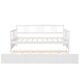 preview thumbnail 4 of 5, Twin Size Daybed Wood Bed with Twin Size Trundle,White