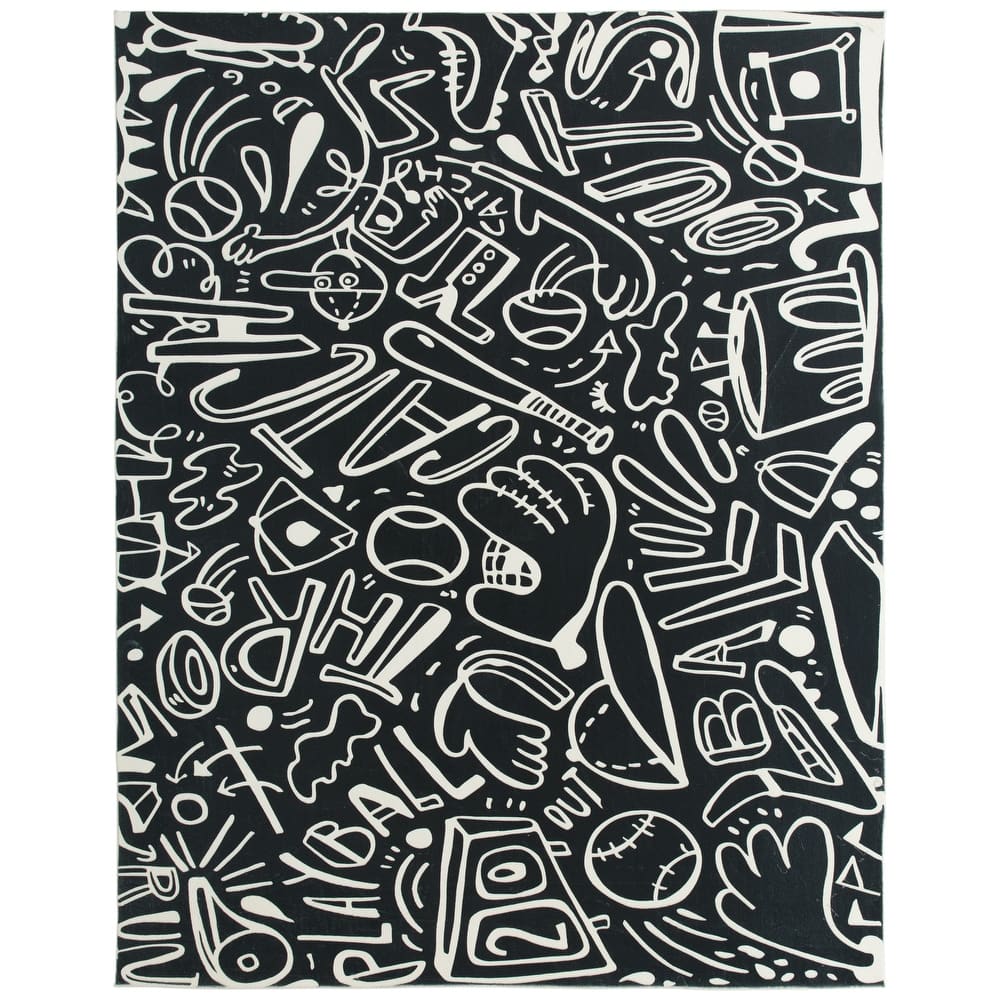 Katie Merz SPORTSGLYPHS Baseball Area Rug