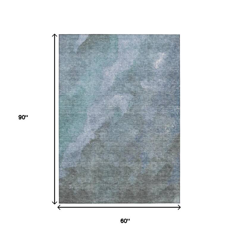 HomeRoots Abstract Transitional Rectangle Outdoor Rug