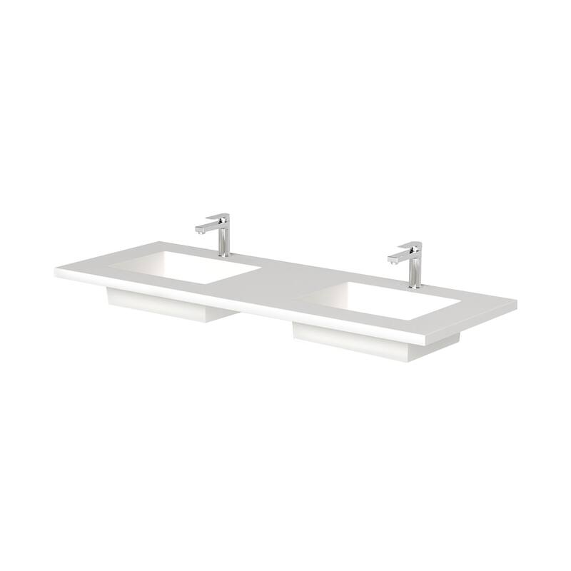 Serenity Solid-Surface Bathroom Vanity Top with Sink