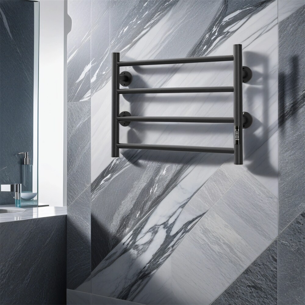 Electric Heated Towel Warmer 4 Bars Wall Mounted Towel Drying Rack