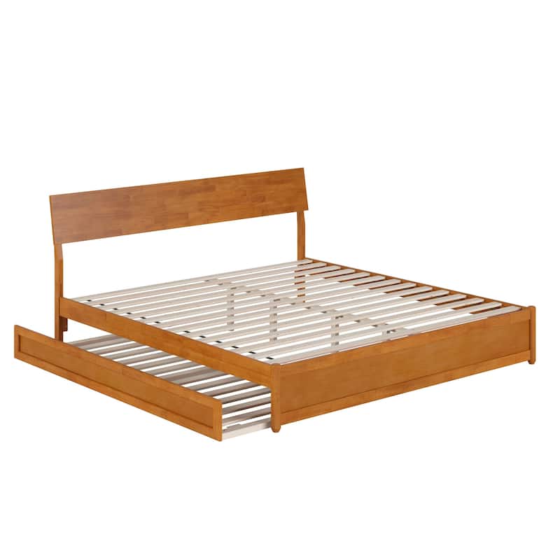 Norla Wood Platform Bed with Trundle